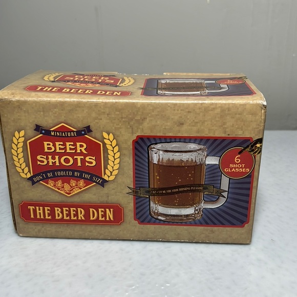 Home Essentials Dining Vintage Boxed Set Of 6 Miniature Beer Shot